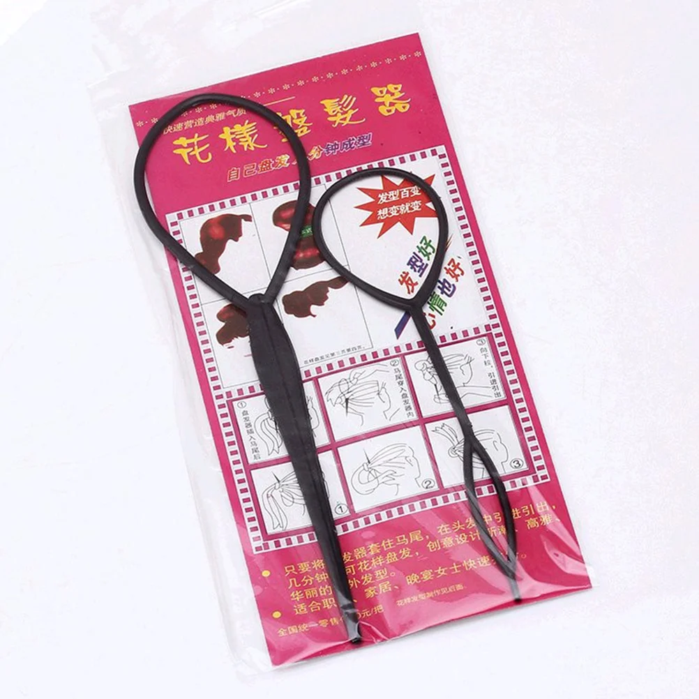 2Pcs SpiralTopper AccessoriesWeave ChildPullTool BraidingTools ElasticDIY Hairstyle PartyBanquet Hairdressing