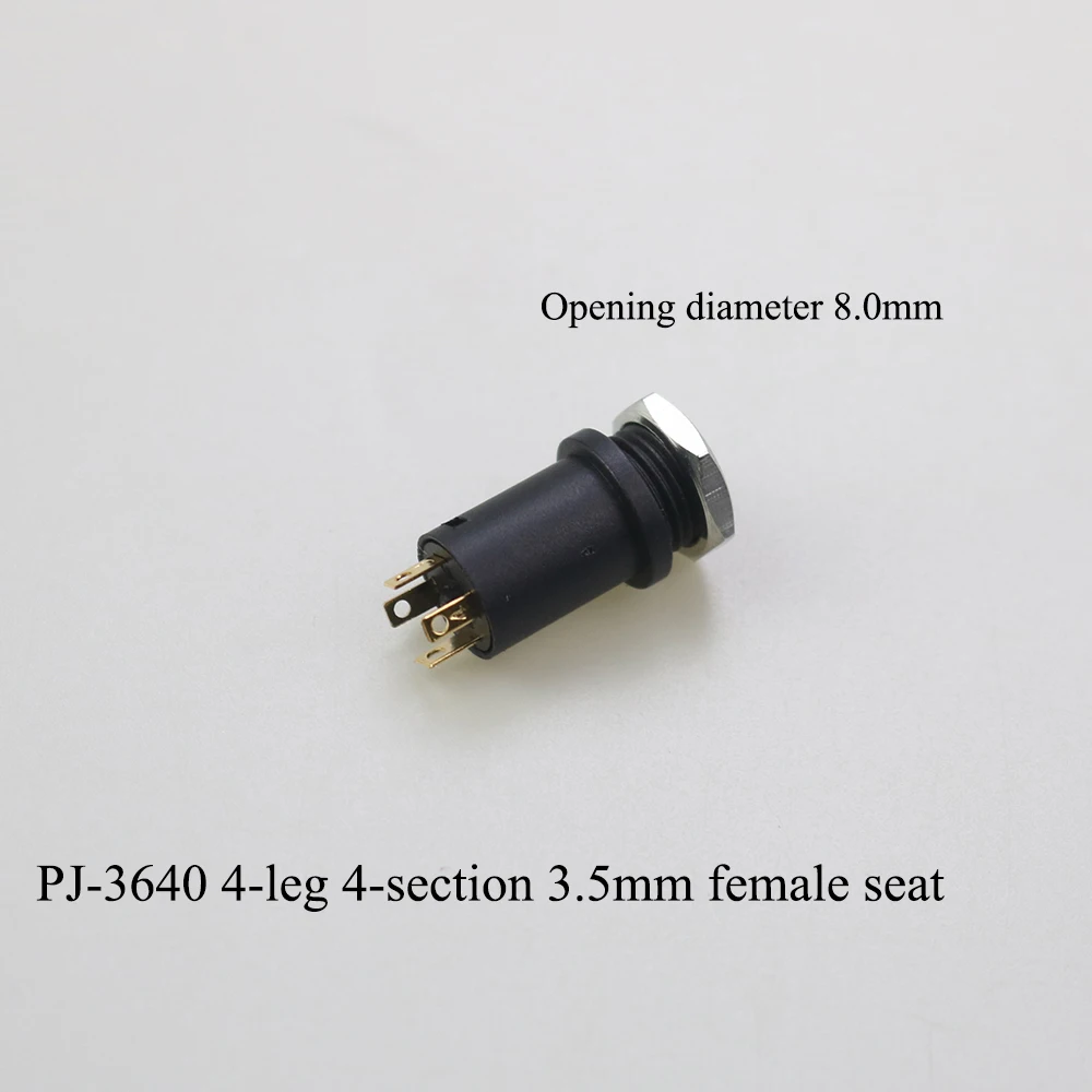 PJ Series 3.5mm Stereo Female Socket with Screw 3.5 Audio Headphone Jack 3P Vertical Double Channel Connector 392 399 3640