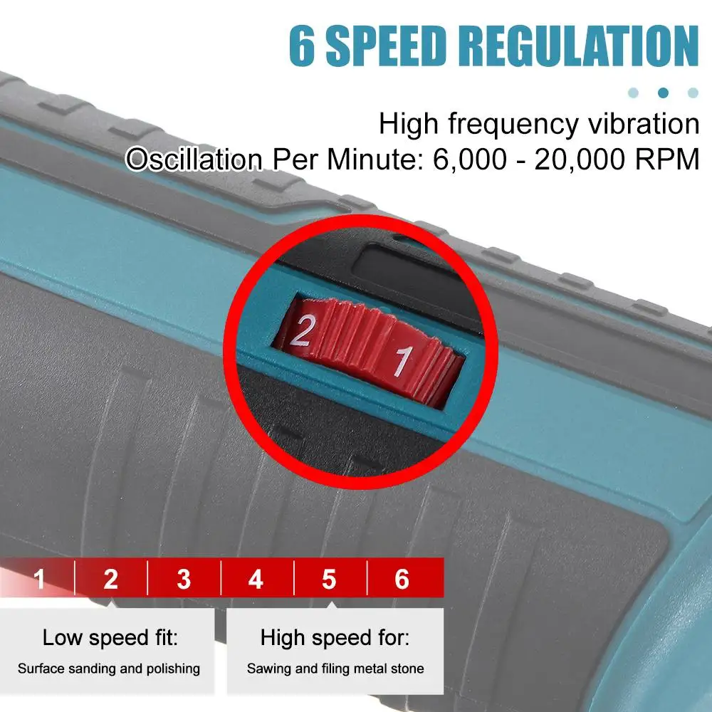 Drillpro Cordless Oscillating Tool Renovator Electric Trimmer Multi-Tools Shovel Cutting Machine for Makita 18V Battery 6