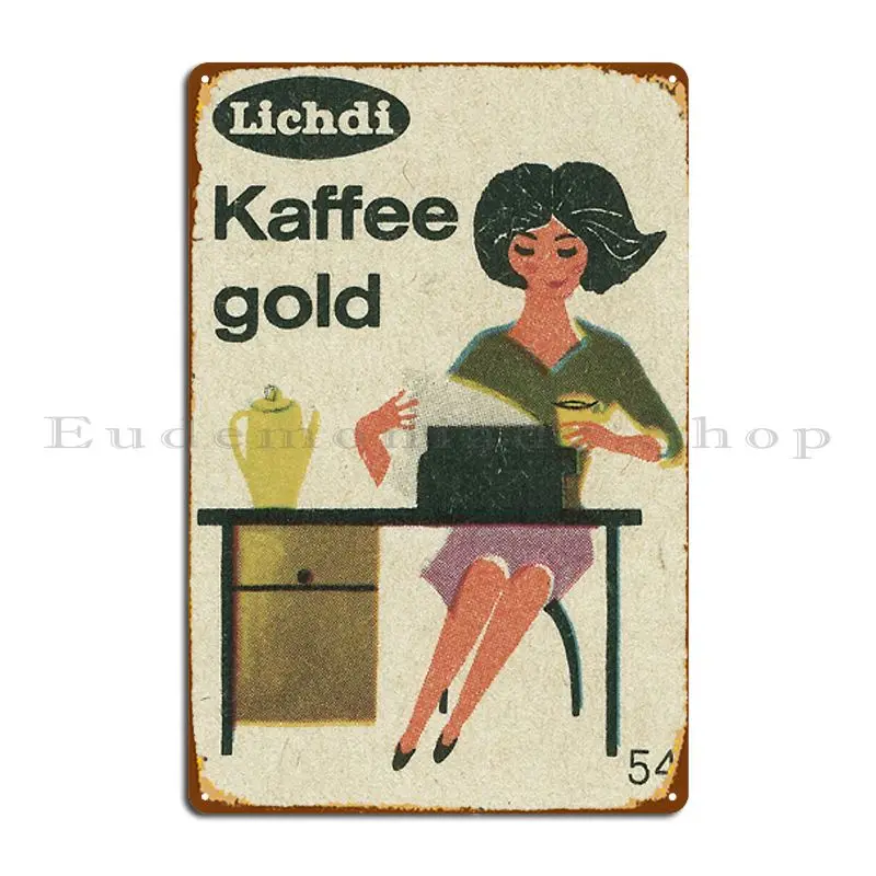 

Coffee Girl Metal Sign Custom Painting Bar Garage Vintage Tin Sign Poster
