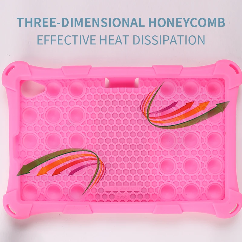 Versatile Silicone Bubble Tablet Cover with Shoulder Strap & Pen