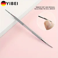 Stainless Steel Dual-Ended Toenail File – Curved & Straight, Easy Grip Handle for Precision Nail Care, Odorless Manicure Tool