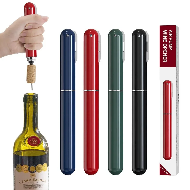 Wine Bottle Opener Safe Portable Stainless Steel Pin Cork Remover Air Pressure Corkscrew Bar Tools