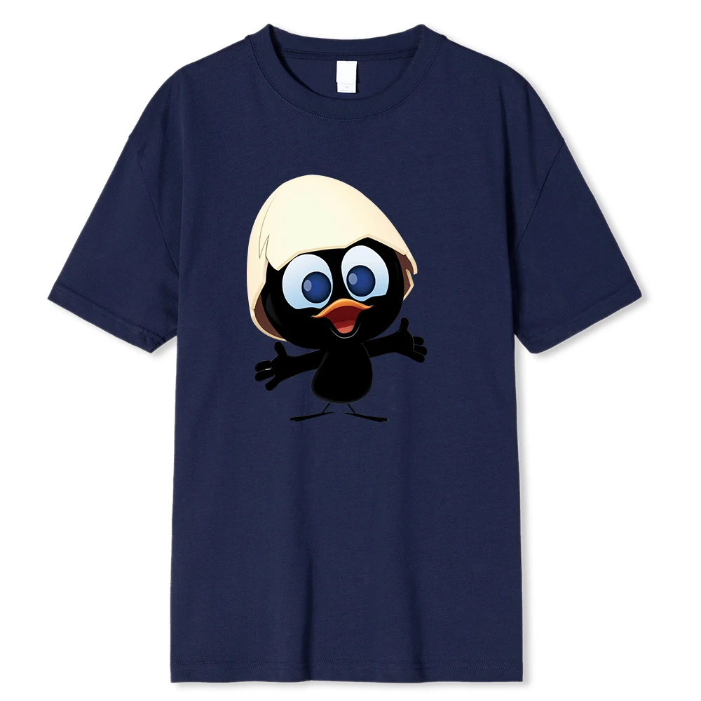 Sunlight Big Size Calimero Cartoon pattern Painted Funny Tshirt Men T Shirt_voghion.com