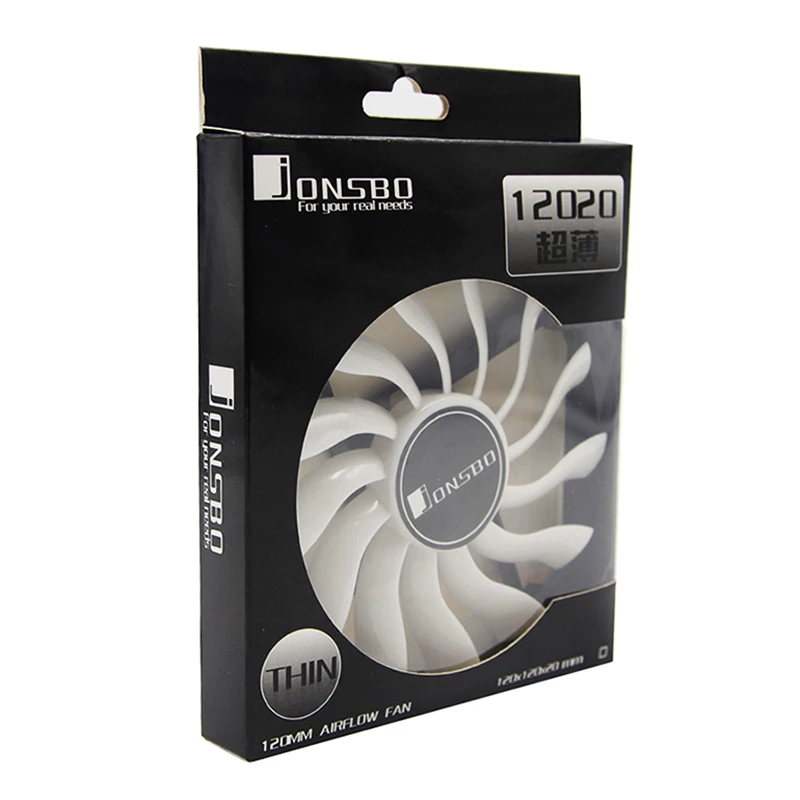 Jonsbo-ventilador de Refrigeração Silencioso Fino do Computador Cooler Cpu Caixa do pc do Chassis 120 mm 20 mm 12023 - Imagem 3