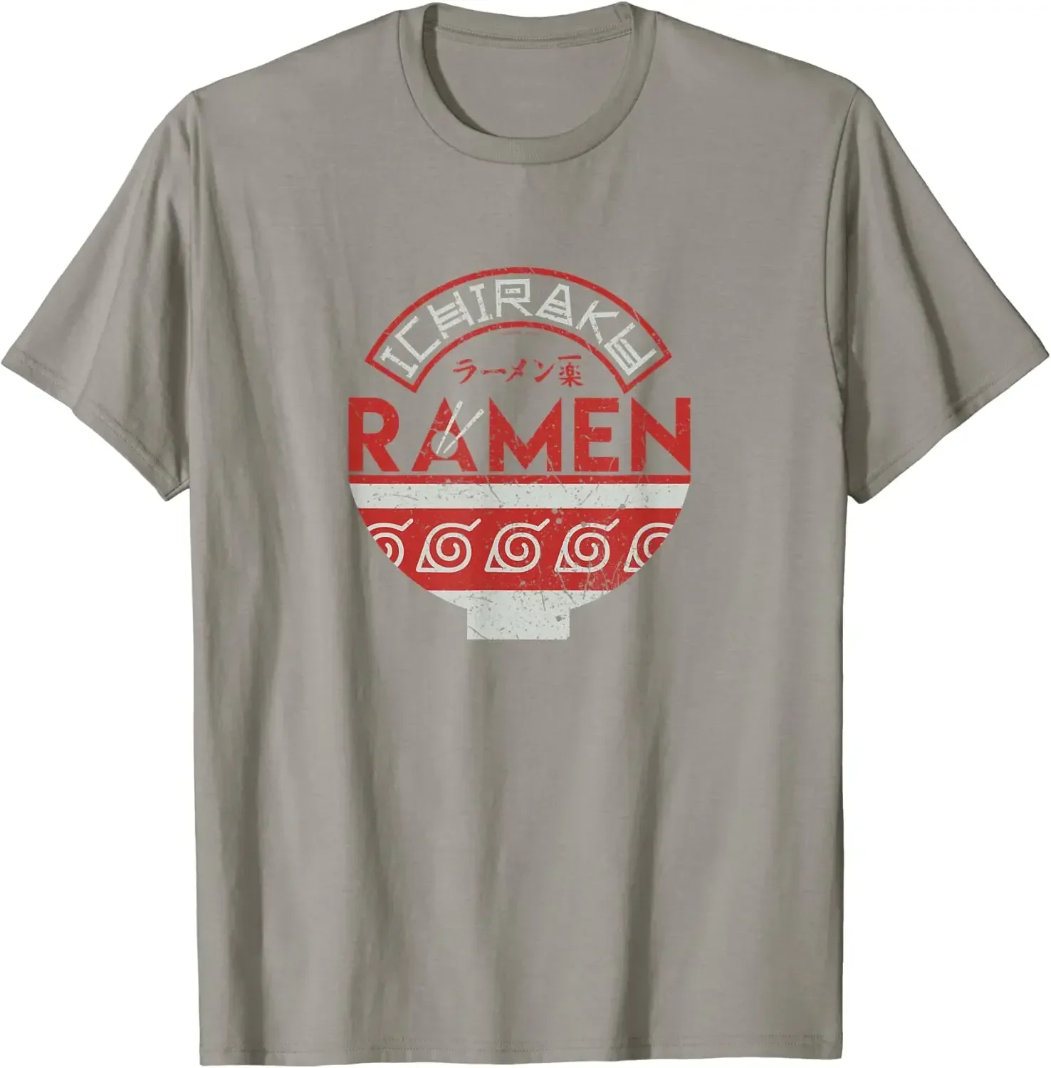 

Anime Ichiraku Ramen Bowl T-Shirt Mens T Shirts Men Clothing Anime Clothes Shirts Four Seasons Daily Cotton