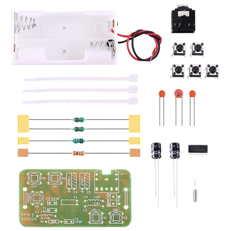 76Mhz-108Mhz Modulo Ricevitore Radio Fm Stereo Fm Kit Di Saldatura Elettronica Fai Da Te Circuito Pcb Board Progetto Di Pratica Di Saldatura