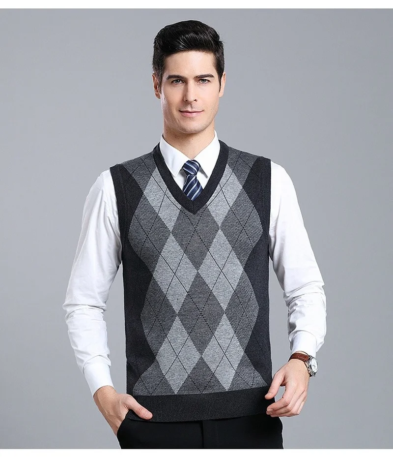 Sleeveless Sweater Vest Pullover Sweater Vest Vest Men's Father's Day Dad  Gift Mens Clothes