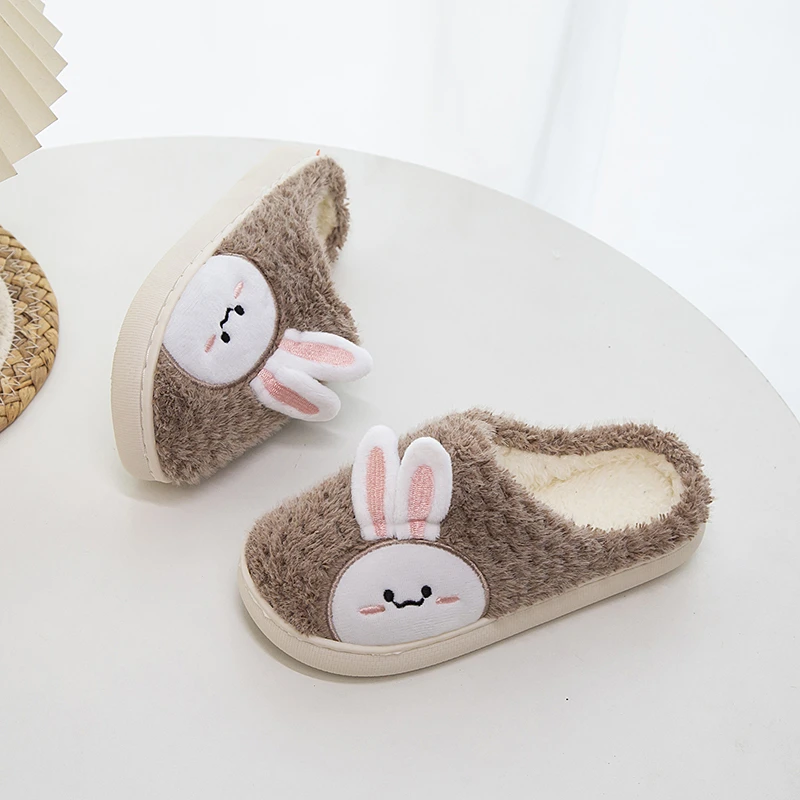 Cotton Kids Slippers Rabbit Shaped Indoor Winter
