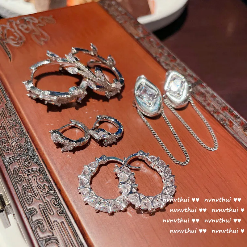 Women's Cubic Zirconia Earrings  Brilliant Cut Crystal Halo Hanging Fancy Dangle Bridal lever back earrings women