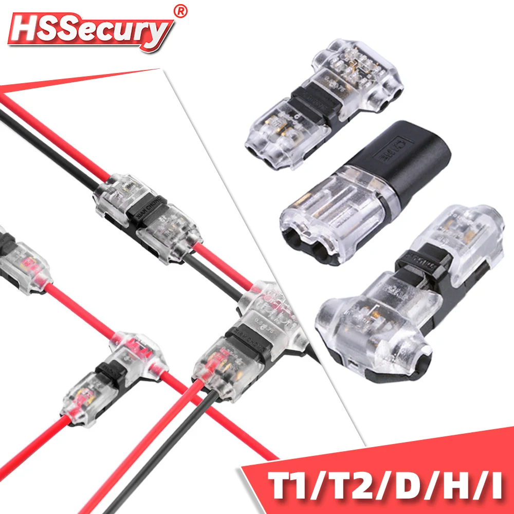 5/10Pcs 2Pin Pluggable Wire Connector Quick Splice Electrical Cable Crimp Terminals for Wires