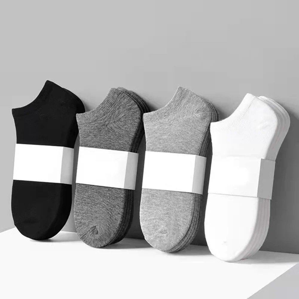 Summer thin shallow mouth invisible breathable casual men's socks and socks do not slip without slipping with socks