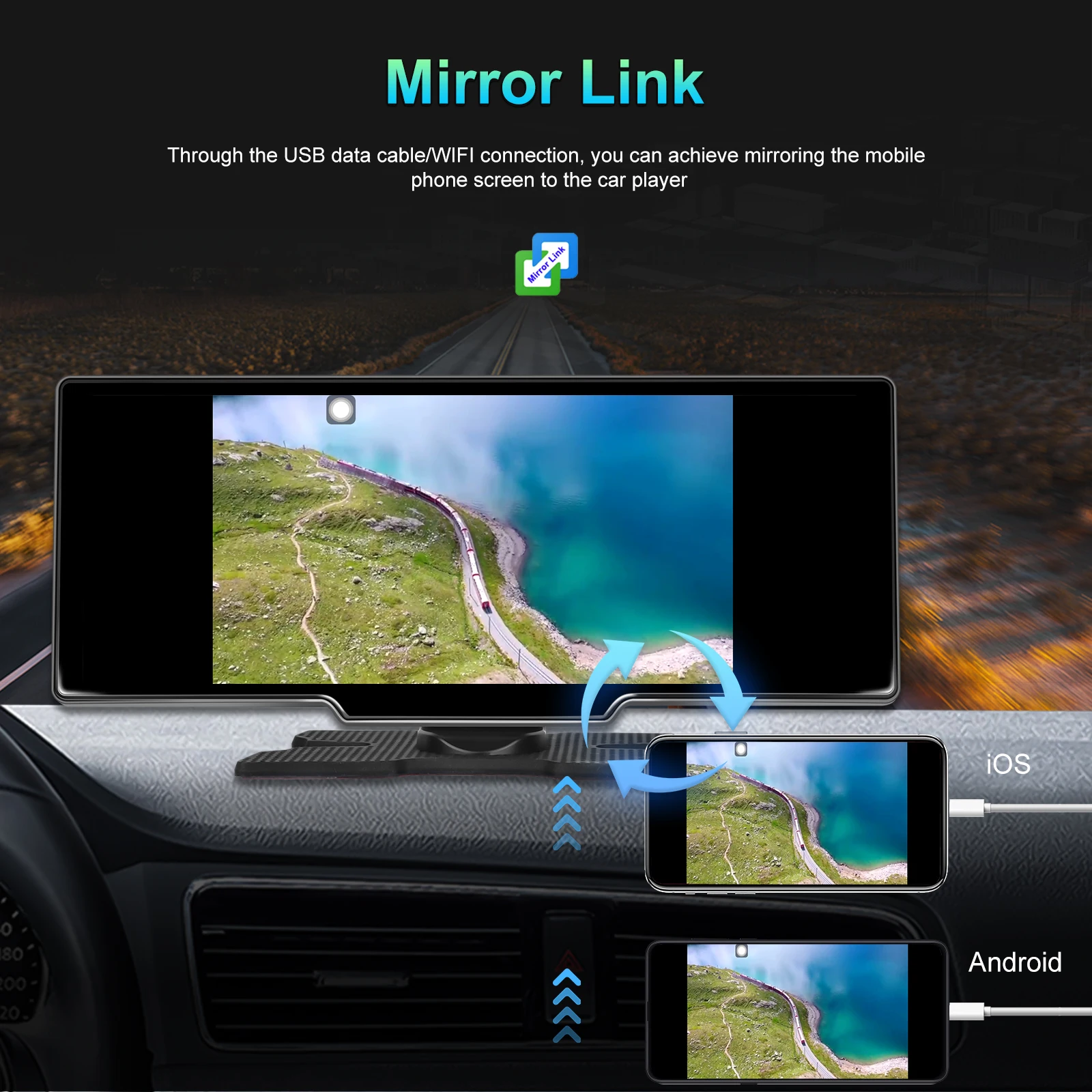 Podofo Carplay Android Monitor 10.26\