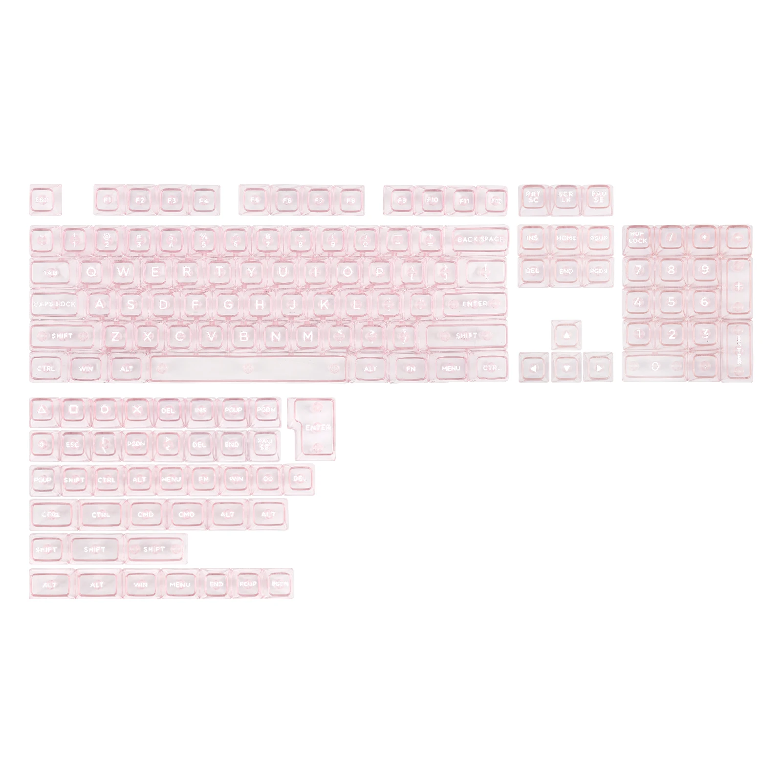 KiiBOOM-Keycaps PC transparente definido para teclado mecânico