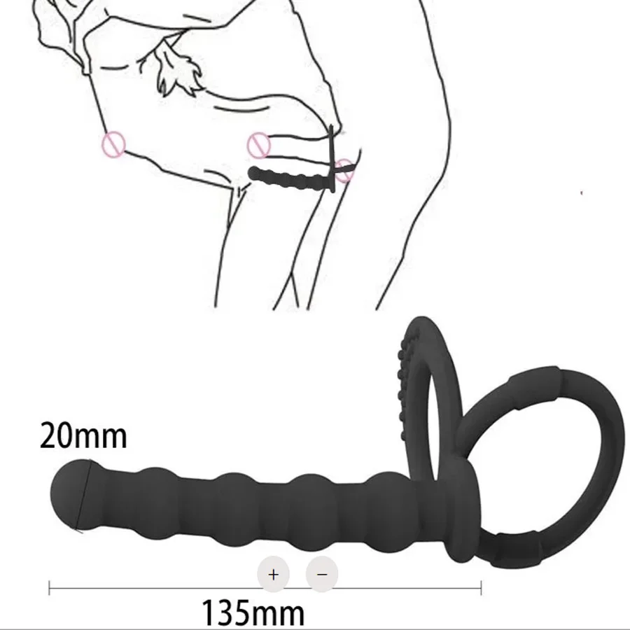 Double Penetration Anal Sex Toys Men & Women Dildo Penis Butt Plug Anal Beads & Cock Ring Delay Ejaculation anal sex toys
