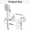 Bathtub Shower Faucet Single Handle Spout Mixer Tap With Hand Shower Wall Mount Platform Bath Mixer Water Faucet Wall Mounted 6