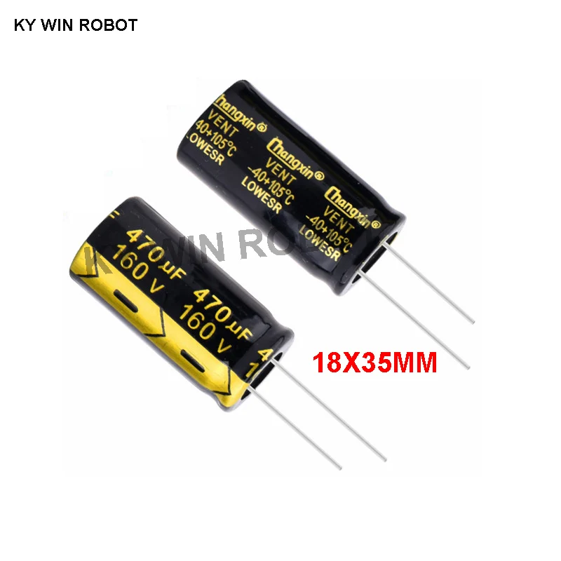 

1Pcs Audio Aluminum Electrolytic Capacitor 160V 470UF Size 18*35mm plug-in High Frequency Low ESR For Hifi Amplifier