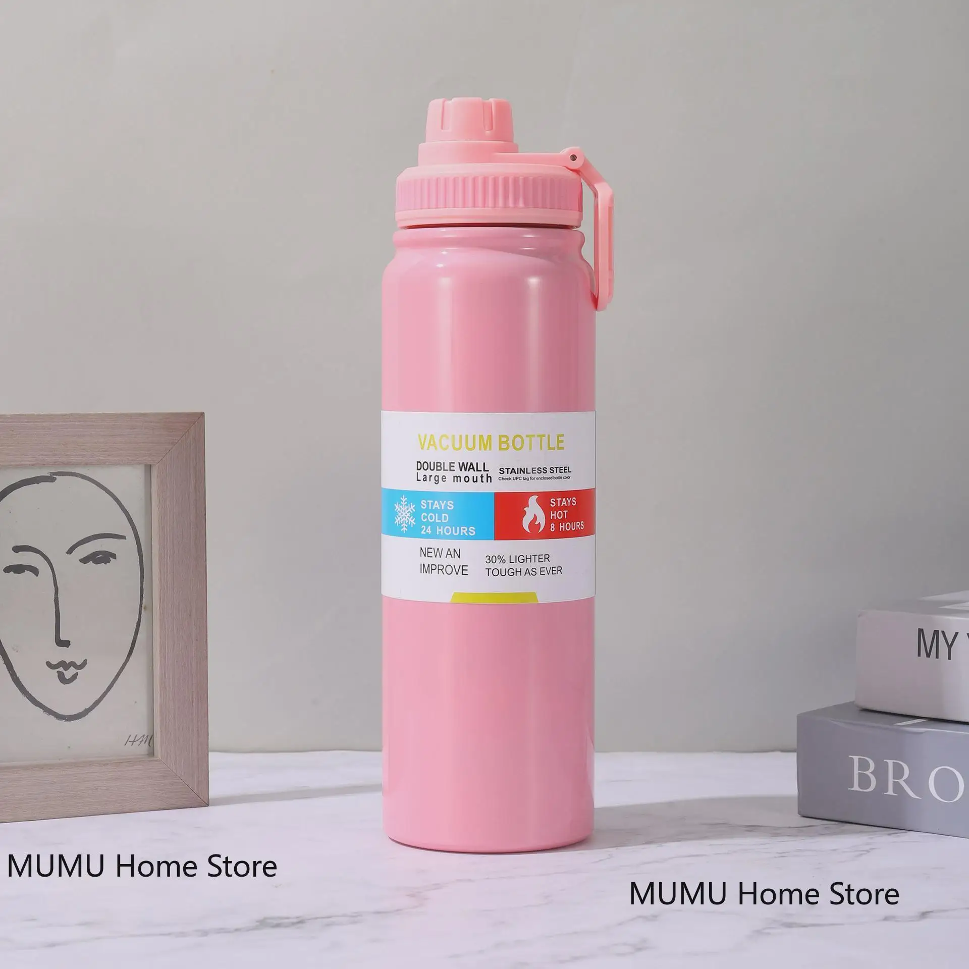1000ML Outdoor Thermos Water Bottle Stainless Steel Insulated 28 S4262c8b7432c4d6f9b5dfd9e0a07c8119