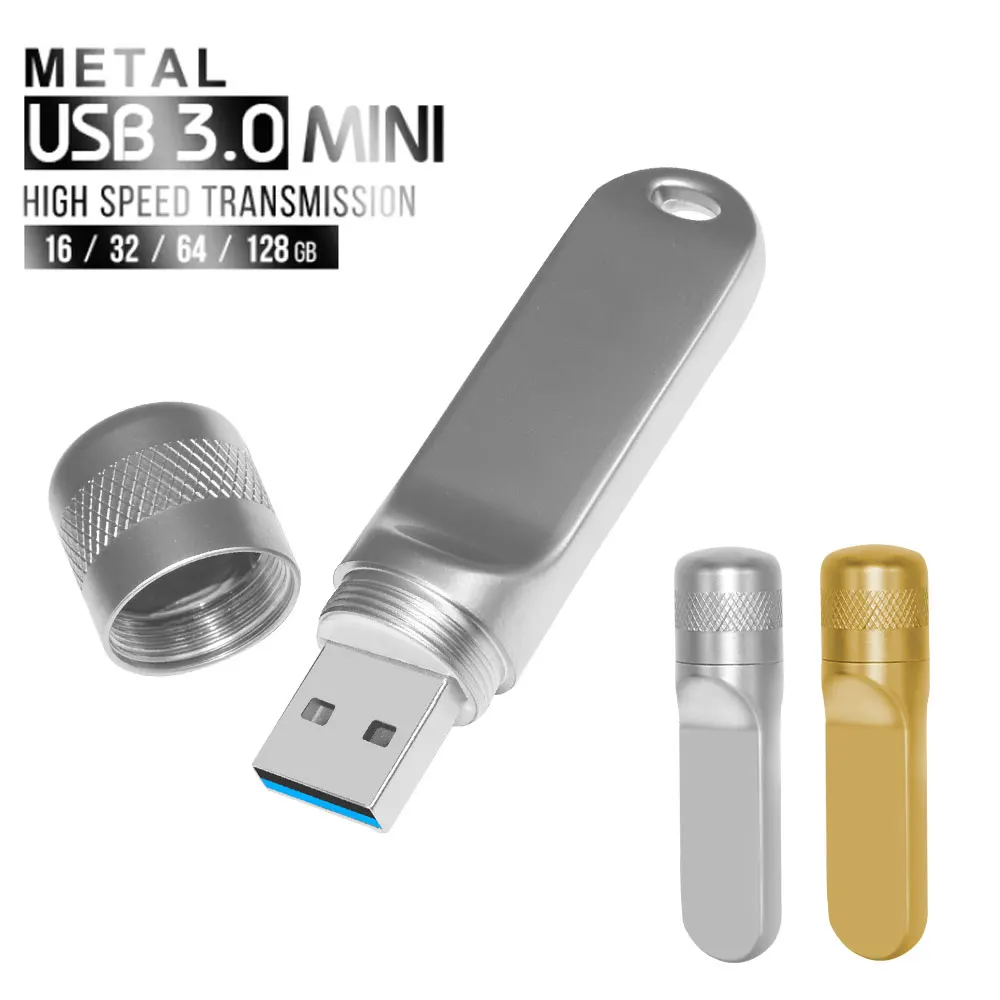 새로운 USB 플래시 드라이브 3.0 128GB 64GB 32GB 16GB 8GB 금속..