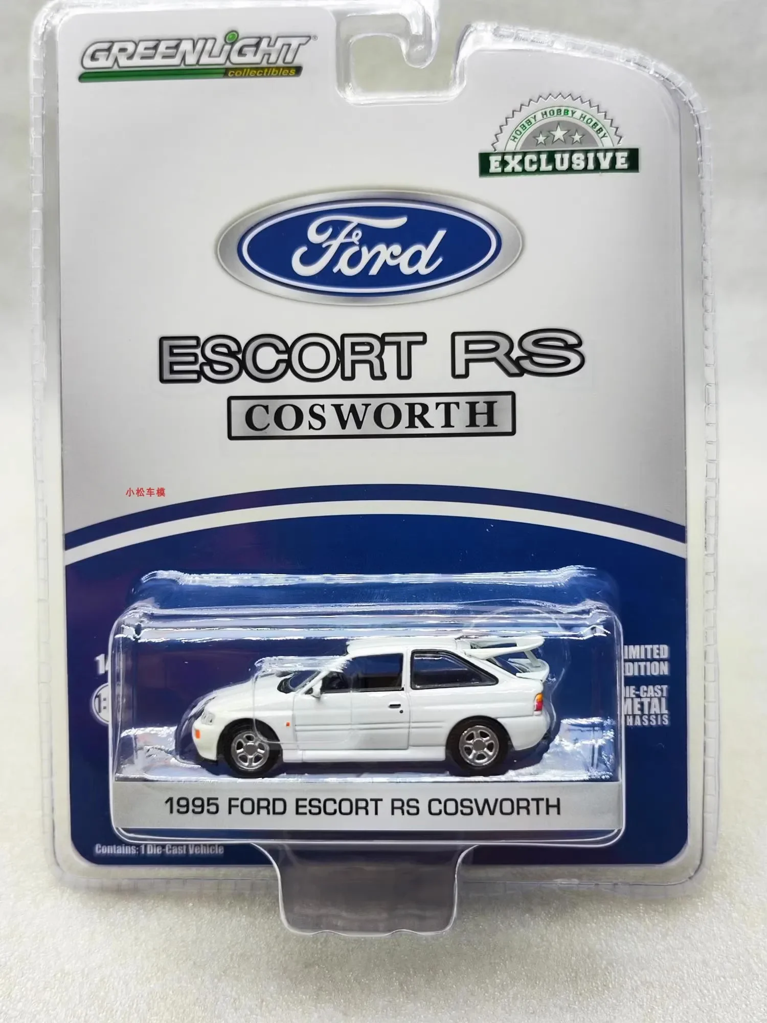 

Модель автомобиля из литого металлического сплава 1:64 1995 Ford Escort RS Cosworth, игрушки для коллекции подарков
