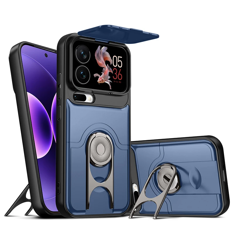 360° Rotating Dual Layer Phone Case with Slide Camera Cover
