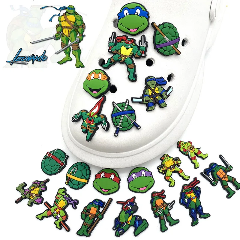 

MINISO Teenage Mutant Ninja Turtle PVC Shoe Charms for Crocs Cartoon Crocs Originales Mujer Ninja Turtles DIY Crocs Jibbitz