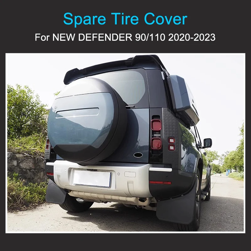 Glossy Gondwana Stone With Black Letter Spare Tyre Tire Cover Fits For Defender 90 110 130 2 Door 4 Door 2020 2021 2022 2023 2024 2025