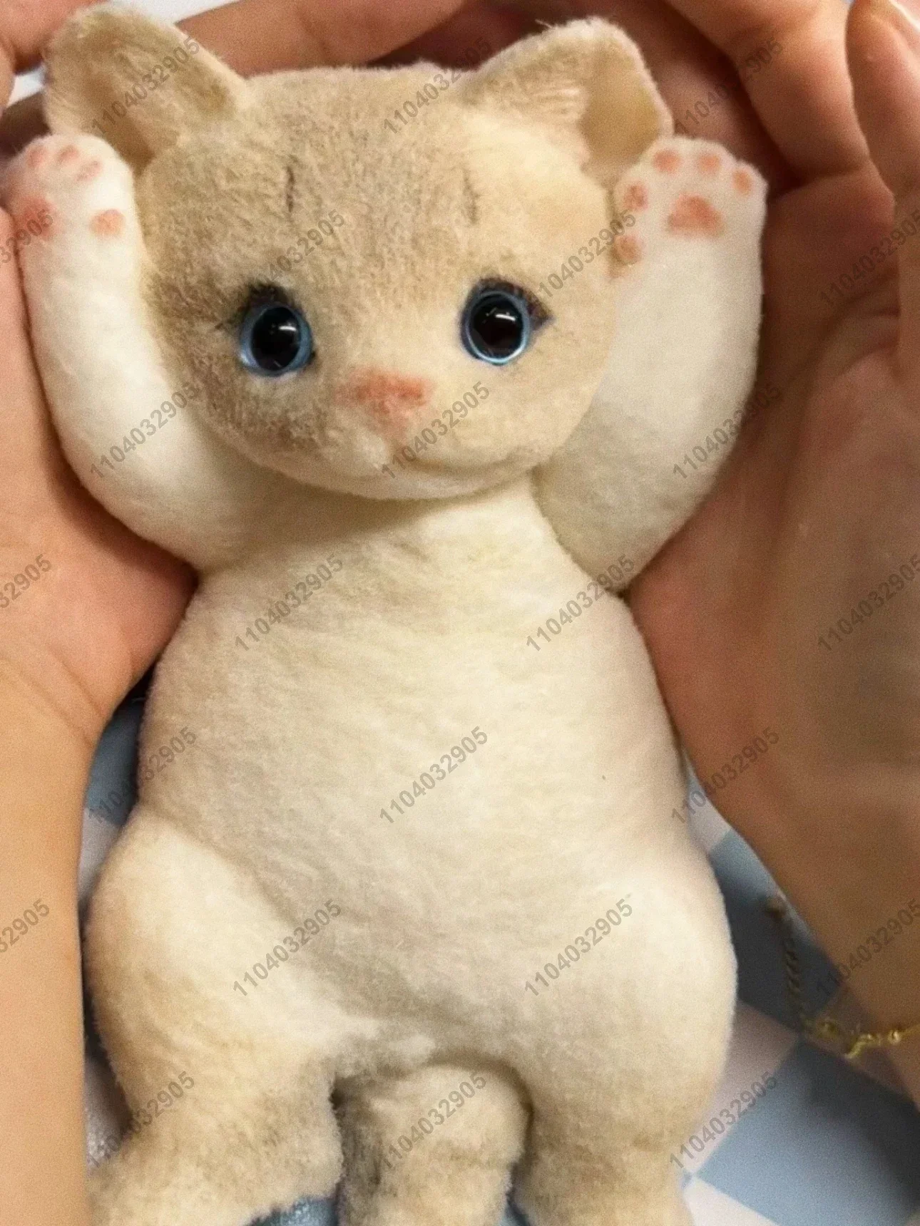Giocattolo Antistress Gatto Squishy In Peluche Floccato – Morbido Sensoriale Per Ansia, Bianco E Rosa - 6