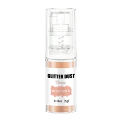 Shimmering Glitter Dust for Edible Decorations and Beverages, 5g (Rose Gold - 0)