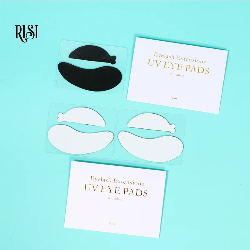 RISI Silicone UV Protective Eye Pads Eye Patches Black Eye Pads UV Reusable Strong Stickiness UV Eye Pads