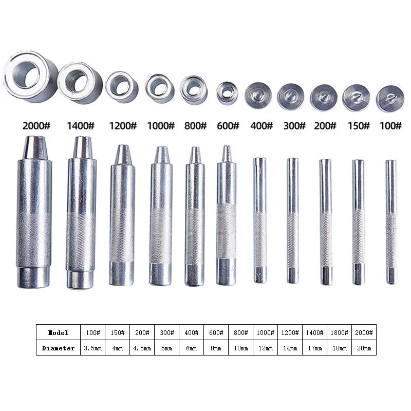 Outils de poinçonnage pour trous, poinçon à 7 trous, rivet, bouton