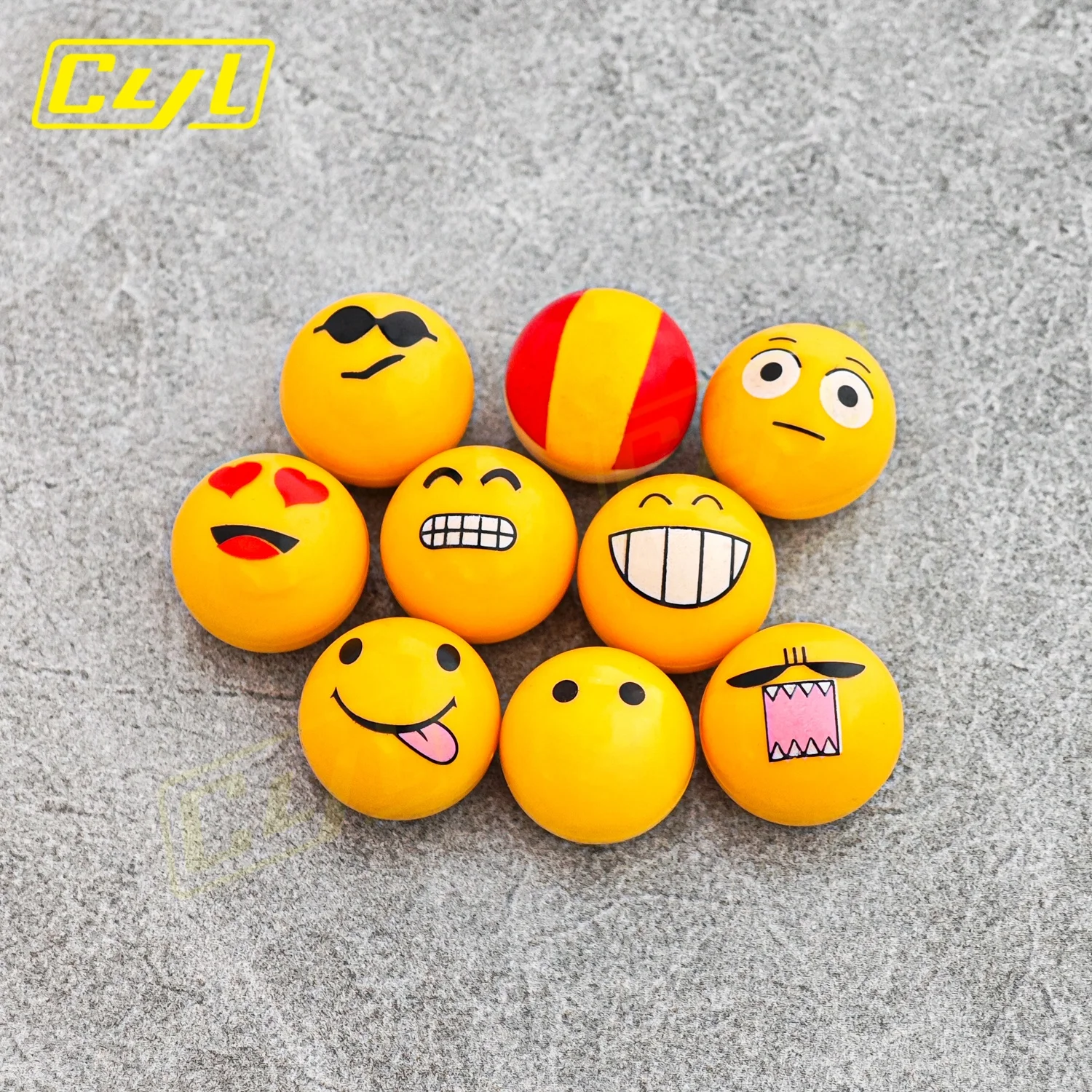Set of 4 Yellow Emoji Tire Valve Stem Caps - Fun Decorative Dust Covers