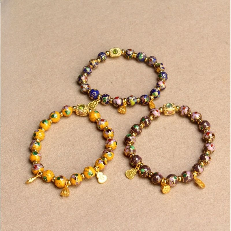 

UMQ Original New Copper Cloisonne Lotus Seedpod Bracelet Color Matching Pendant Girlfriends' Gift Girlfriend Good Luck Gift