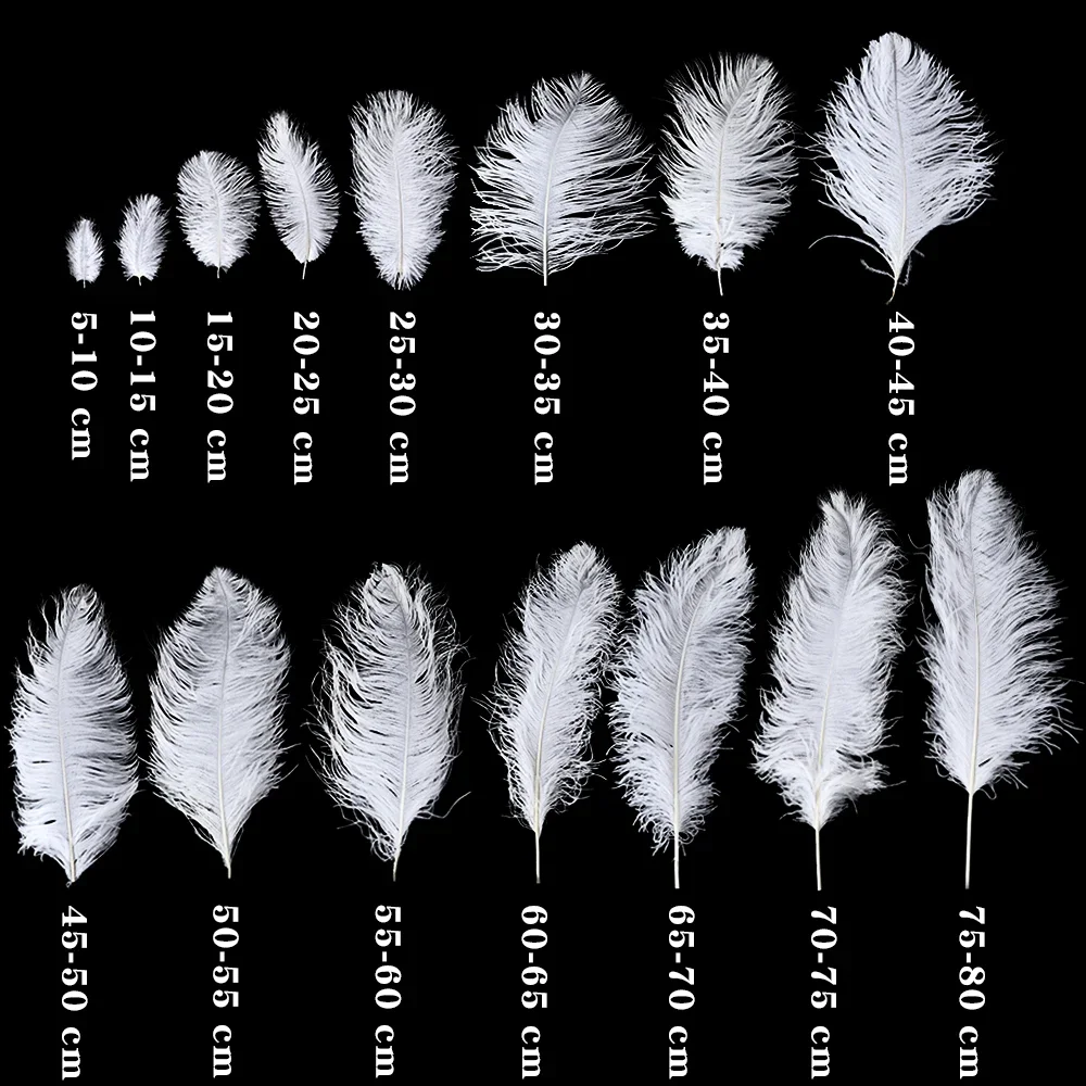 Ostrich Feathers 5-75cm Home Decoration Chandelier Lamp Shade Vase Table