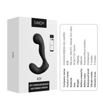 SVAKOM IKER Prostate Massager Anal Vibrator Prostate and Perineum Vibrator Wireless Remote Adult Product Adult Sex Toy for Men 5