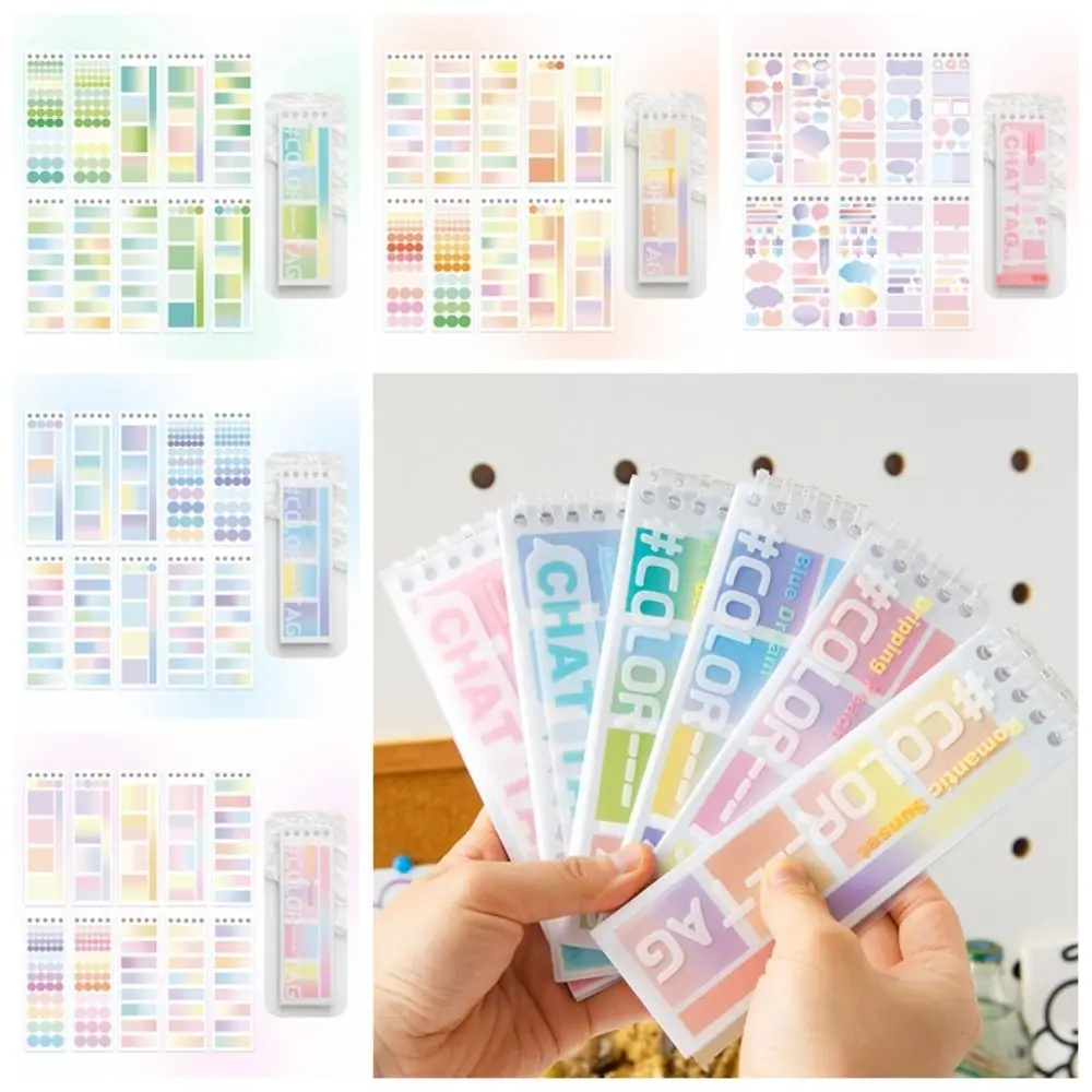 

Reading Labels Index Stickers 20 Sheets Bookmark Keypoints Marker Sticky Notes Aesthetic Gradient Index Tabs Student