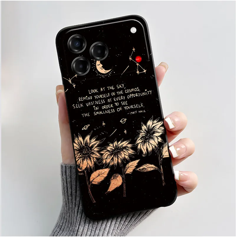 Aesthetic Cute Cat Cartoon Black Soft Silicone Shockproof Phone Case
