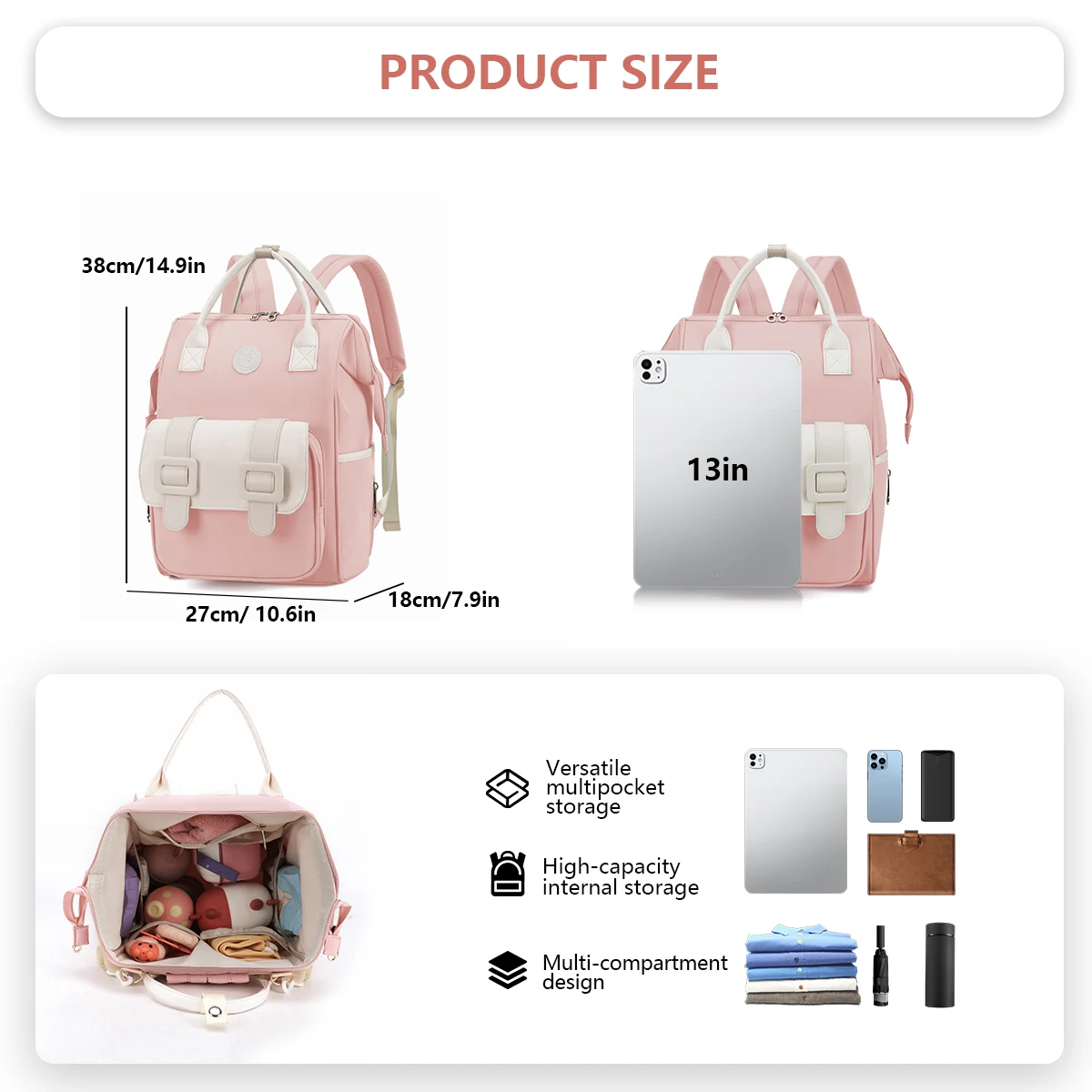 Parent-Child Mommy Bag, Mother and Baby Walking Bag, Lightweight Satchel 2025 New Backpack, Mother-In-Law Bag, Travel Bag, Boarding Student Class