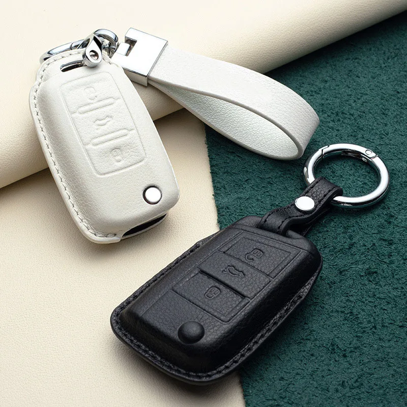 

Car Key Case For VW Tiguan Mk1 Mk2 Magotan Passat B5 B8 Polo Golf 4 5 6 7 Mk7 Jetta Polo Eos Scirocco Formentor Cupra ID.3 ID.4