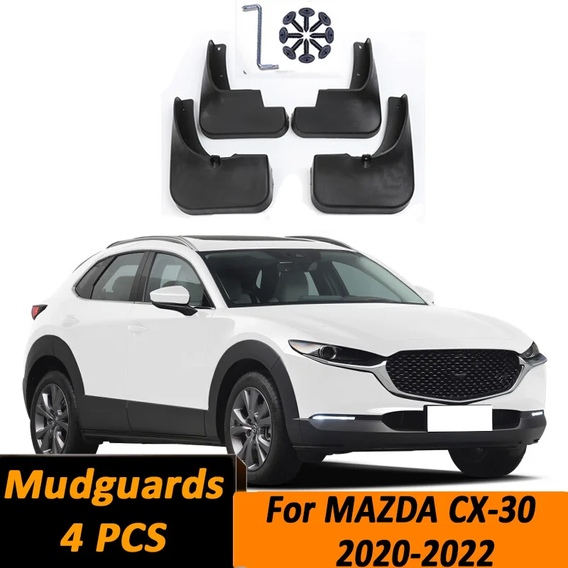 

For Mazda CX-30 CX30 2020 2022 4PCS Mud Flaps Splash Guard Mudguards MudFlaps Front Rear Fender Auto Styline Car Accessories