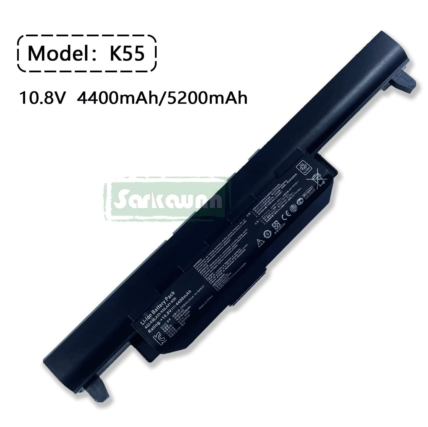 Sarkawnn-bateria do Portátil para Asus 5200mah A41-k55 A32-k55 A33-k55 A45 A45d A45de Ia45 - Imagem 3