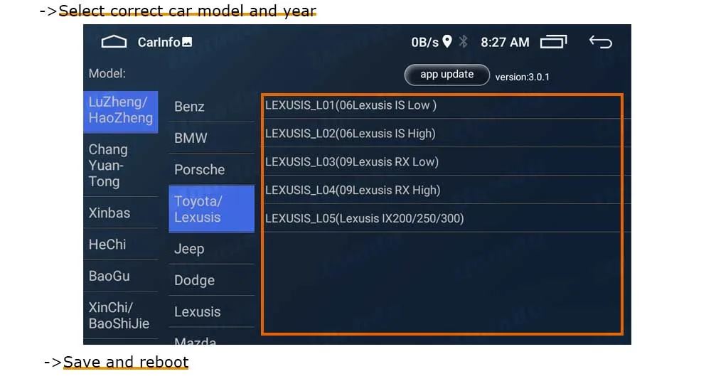 Car Android Radio MOST Decoder for Toyota Alphard Lexus IS250