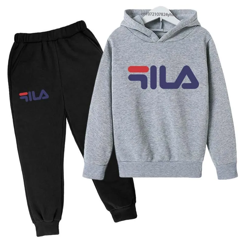 Kids Trendy Spring Autumn Classic Pullover Hoodie+Pants 2pcs Tracksuits 2-13 Years Boys Girls Casual Outfits Children Clothes 6