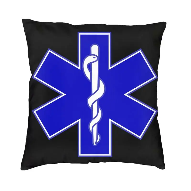 

Квадратная наволочка Emt Star Of Life, домашний декор, медицинские амбушюры, декоративная подушка для гостиной, двусторонняя печать