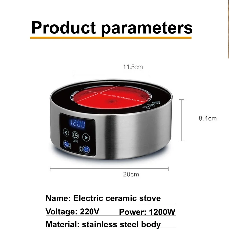 Smart Electric Ceramic Stove Timing Tea Maker Keep Warm Tea Stove 13 Gear Heating Stove Multifunction Boiling Water Heater 1200W 6