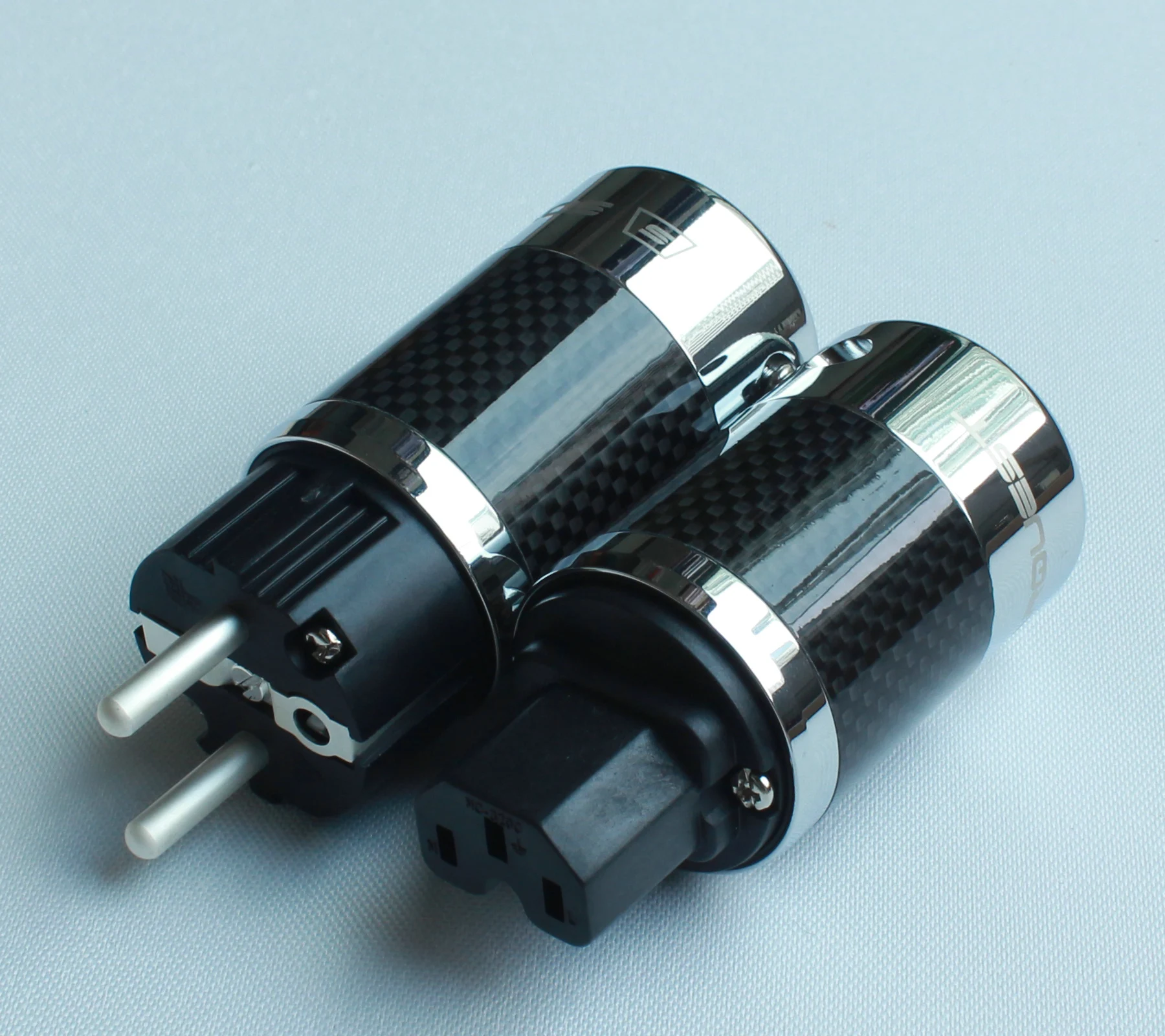 SONARQUEST SQ-E39(AG)D & SQ-C39(AG)D 카본 파이버 에디션 크라이오 AG 실버 도금 시리즈 하이엔드 EU 슈코 전원 플러그 커넥터