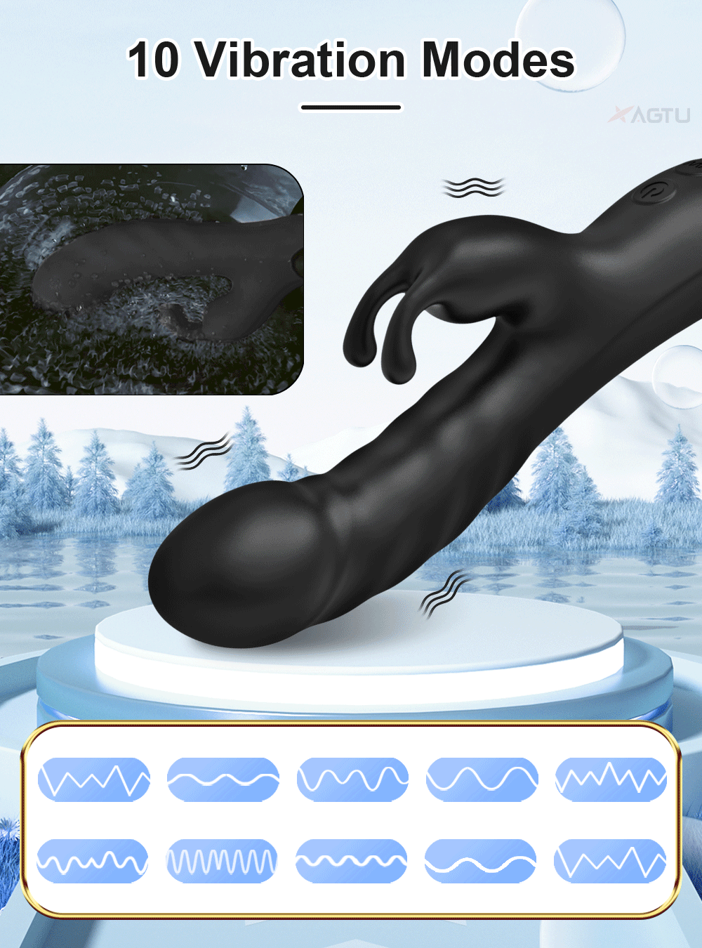 Rabbit Vibrator for Women Powerful G Spot Dildo Clitoris Stimulator Massager Silicone Sex Toys Shop Adults Goods for Female
