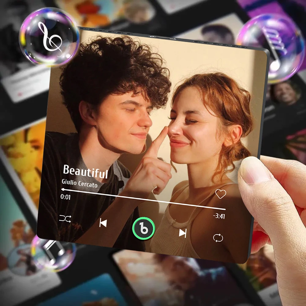 Aimant De Réfrigérateur Musical Personnalisé Avec Carte Personnalisée