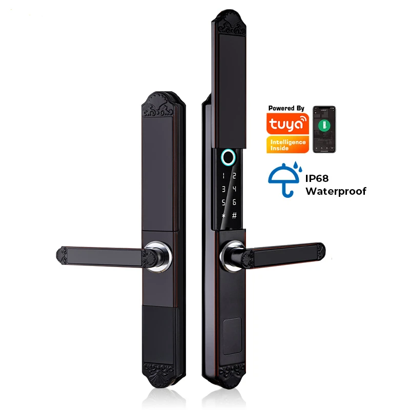 Waterproof Wifi Gate Intelligent Door Lock Electronic Aluminum Sliding