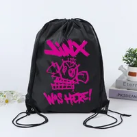 Arcane League of Legends Drawstring Backpack Adult Anime Fashion Gym Bag Children Cartoon Book Bag Casual Draw String Bags Gifts 2